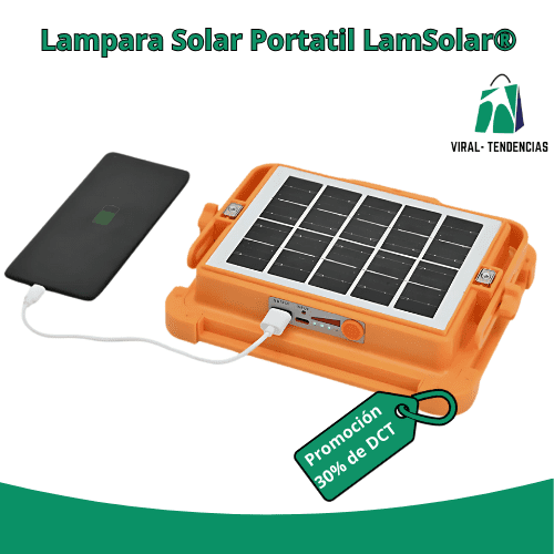 Reflector Solar  LamSolar® Portátil de 200W - Potencia y Luz Donde Quieras.